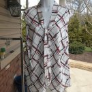 NWT KASPER  WOMAN WHITE,RED GRAY PRINT BLOUSE 1X