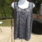 NWOT CHICO'S SEQUIN&BLACK TANK TOP 3 NWOT CHICO'S SEQUIN&BLACK TANK TOP 3