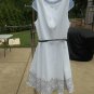 NWOT CALVIN KLEIN WHITE EMB DRESS W BELT 16W
