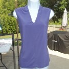 NWT T TAHARI PURPLE SLEEVELESS KNIT TOP L