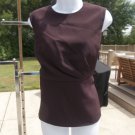 NWOT ANN TAYLOR BROWN SLEEVELESS TOP 6P
