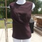 NWOT ANN TAYLOR BROWN SLEEVELESS TOP 6P