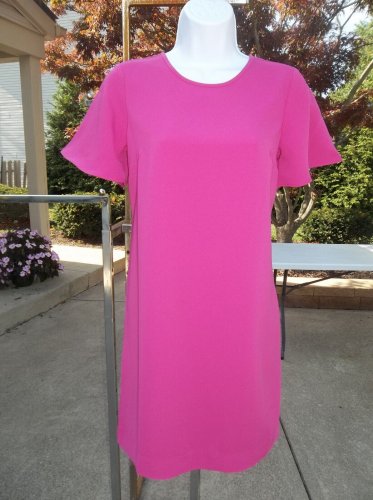 NWT ANN TAYLOR FUSCHIA SHIFT DRESS 2P
