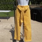 NWT LOFT MUSTARD YELLOW DENIM CROP PANTS 6