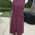 NWOT ANN TAYLOR RED PLAID DRESS W BELT 2P