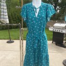 NWOT ANN TAYLOR TURQUOISE FLORAL PRINT DRESS S