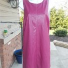 NWOT J.CREW RED PLEATHER DRESS L