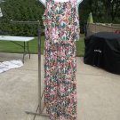 NWT SABRINA LAUREN FAB FLORAL PRINT KNIT MAXI DRESS M