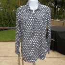 NWOT TALBOTS NAVY&WHITE PRINT TUNIC S
