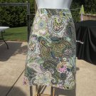 NWOT TALBOTS MULTI COLOR PAISLEY PRINT SKIRT 6P NWOT TALBOTS MULTI COLOR PAISLEY PRINT SKIRT 6P