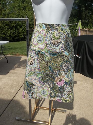 NWOT TALBOTS MULTI COLOR PAISLEY PRINT SKIRT 6P