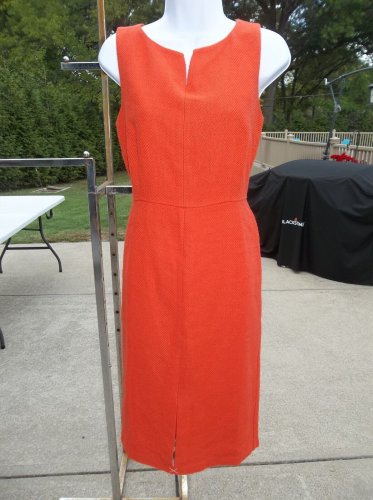 NWOT ANN TAYLOR RED/ORANGE SHEATH DRESS 6