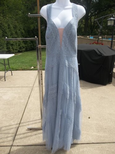 NWT CITY CHIC GORGEOUS BLUE LACE BALL GOWN L/20