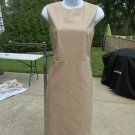 NWOT ANN TAYLOR BEIGE FAUX LEATHER DRESS 4