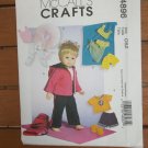 MCCALLS CRAFTS DOLL CLOTHES 4896 ONE SIZE