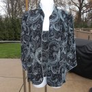 ALEX EVENINGS 2PC BLACK&BLUE SPARKLE TOP&JACKET L ALEX EVENINGS 2PC BLACK&BLUE SPARKLE TOP&JACKET L