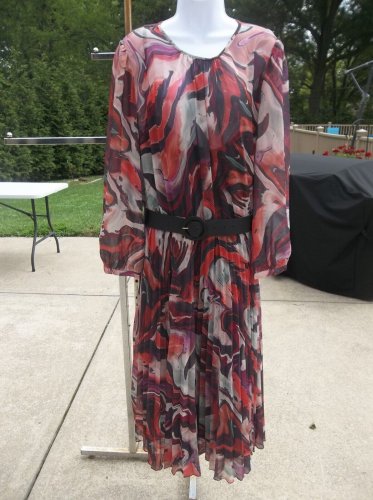 NWT CITY CHIC MEGHAN SWIRL DRESS W BELT 18/M