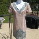 ANN TAYLOR PINK&BLUE PAISLEY PRINT DRESS XS