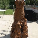 JOVANI GORGEOUS BRONZE METALIC GOWN 6
