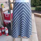 NWOT LIZ CLAIBORNE CUTE BLACK&WHITE DIAGONAL STIPE KNIT SKIRT L
