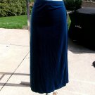 NWT ELEMENTZ TEAL VELOUR LONG SKIRT M