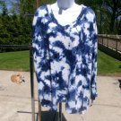 NWT ZAC&RACHEL BLUE TYEDYE SWEATSHIRT L