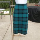 NWOT ANN TAYLOR GREEN PLAID SWEATER SKIRT XS