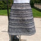 NWT LOFT BLACK GOLD SILVER TWEED/BOULCE SKIRT 4