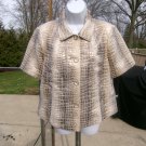 NWT CHICO'S GOLD SNAKE PRINT SHORT SLEEVE JACKET 2 NWT CHICO'S GOLD SNAKE PRINT SHORT SLEEVE JACKET 2