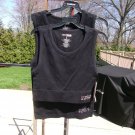 NWT BEBE SPORT 2PK BLACK TANK TOPS L
