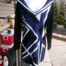 INC BLUE, WHITE BLACK COLORBLOCK SWEATER DRESS/TUNIC M