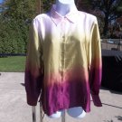 NWT INDUSTRY OMBRE BUTTON DOWN BLOUSE S