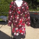 NWT ANN TAYLOR BURGENDY FLORAL DRESS 2