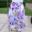 CHRISTOPHER BANKS PURPLE&GREEN FLORAL PRINT SKIRT 12
