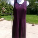 LOFT PLUM EMB TOP KNIT SLEEVELESS DRESS 4