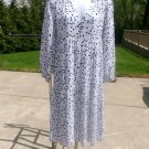 NWOT LOFT WHITE AND BLUE GRAY DOT DRESS PS