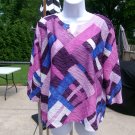NWOT ALFRED DUNNER PURPLE BLOCK TOP PXL