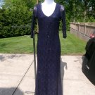 NWOT MARINA NAVY LACE FORMAL GOWN 4
