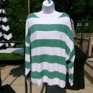 NWT CYRUS GREEN&WHITE STRIPED SWEATER 3X NWT CYRUS GREEN&WHITE STRIPED SWEATER 3X