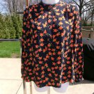 J.CREW NAVY&RED FLORAL BLOUSE S