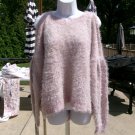 NWOT EXPRESS PINK EYELASH SOFT COLD SHOUDLER SWEATER M