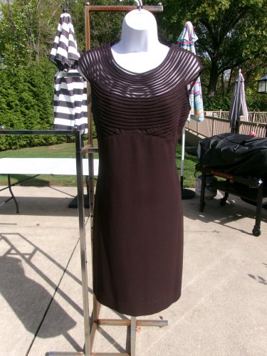 NWOT DONNA MORGAN BROWN COCKTAIL DRESS 6