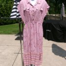 NWT LUCKY BRAND PINK BORDER PRINT DRESS M