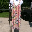 BCBG MAXAZARIA MULTI COLOR SHAPE PRINT TANK DRESS L BCBG MAXAZARIA MULTI COLOR SHAPE PRINT TANK DRESS L