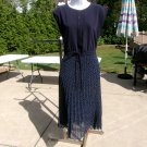 NWT LOFT NAVY BUTTONDOWN PLEAT DRESS 8