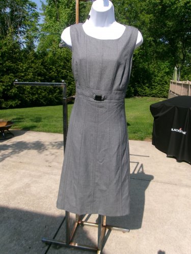 NWOT TAHARI A.LEVINE GRAY CAREER SHEATH DRESS 12