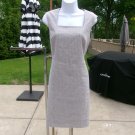 NWT ANN TAYLOR GRAY&WHITE PINSTRIPED SHEATH DRESS 8P