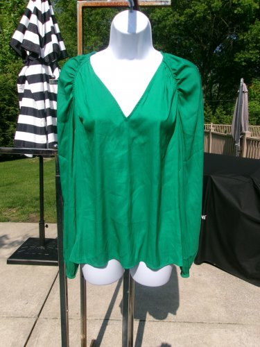 NWT LOFT GREEN BLOUSE L