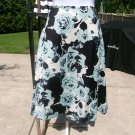 TALBOTS WOMAN BLUE&BLACK FLORAL PRINT SKIRT 16W