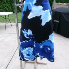 NYCC BLUE&NAVY BLUE LARGE PRINT FLORAL SKIRT L NYCC BLUE&NAVY BLUE LARGE PRINT FLORAL SKIRT L